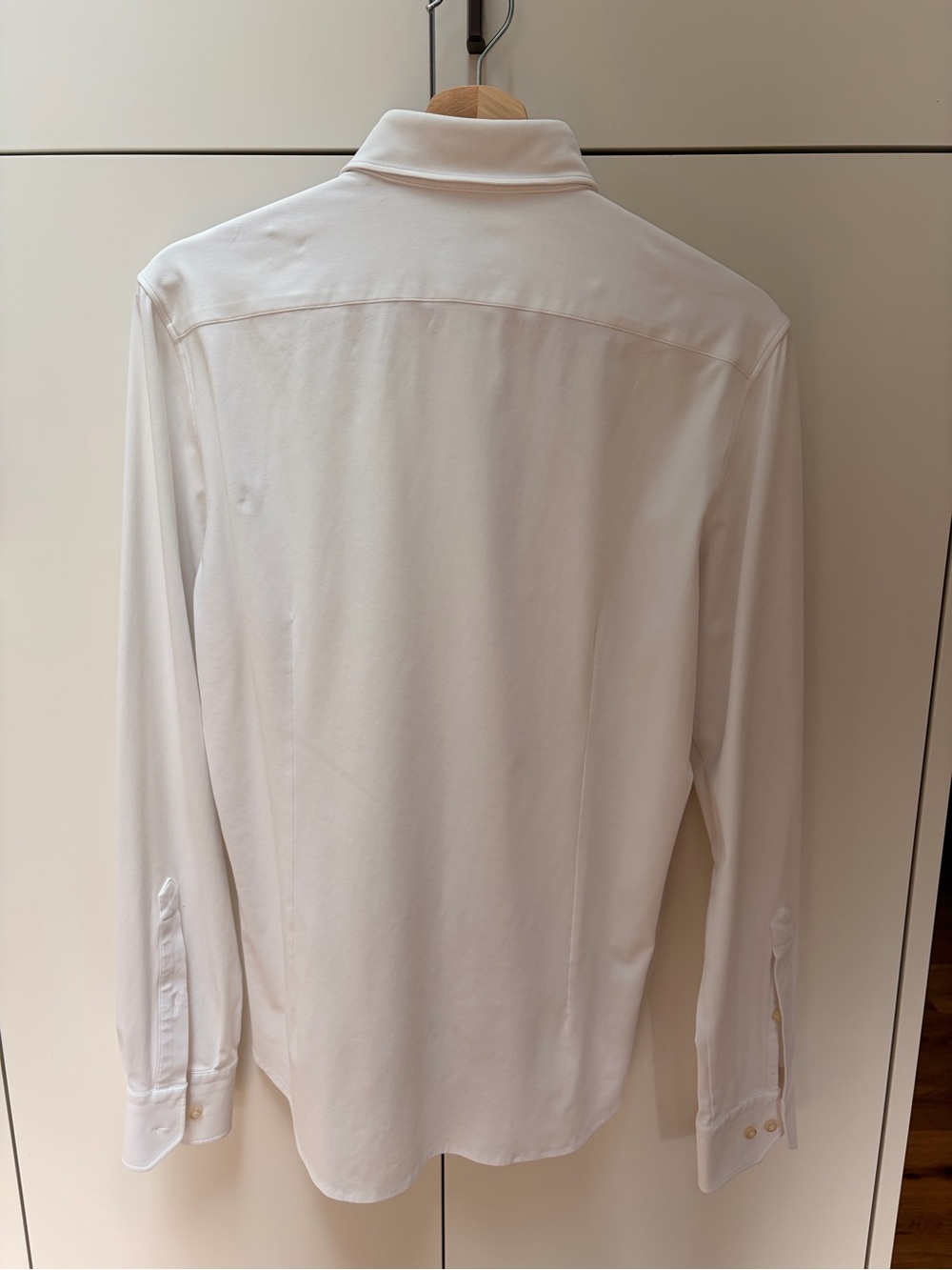 Men's Long-Sleeve Classic Dress Shirt in White - Picture 3 of 3